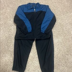Vtg Tek Gear Black and Blue Track set